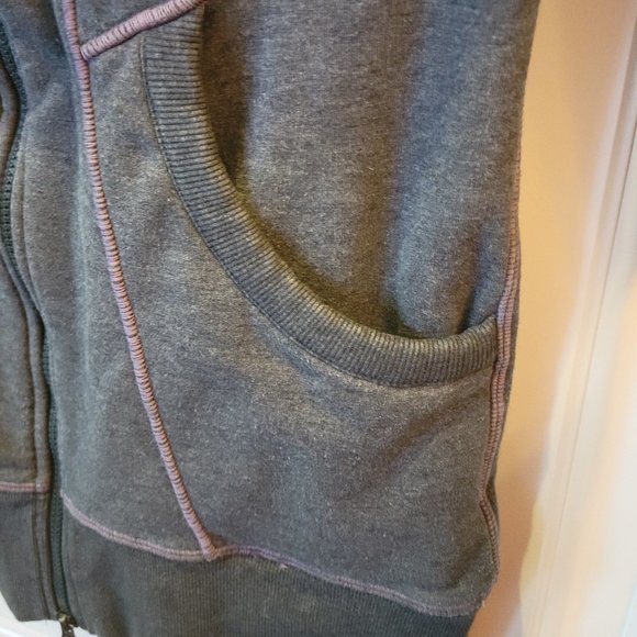 Athleta Full Zip Fleece Lined Gray Hoodie - Picture 4 of 13